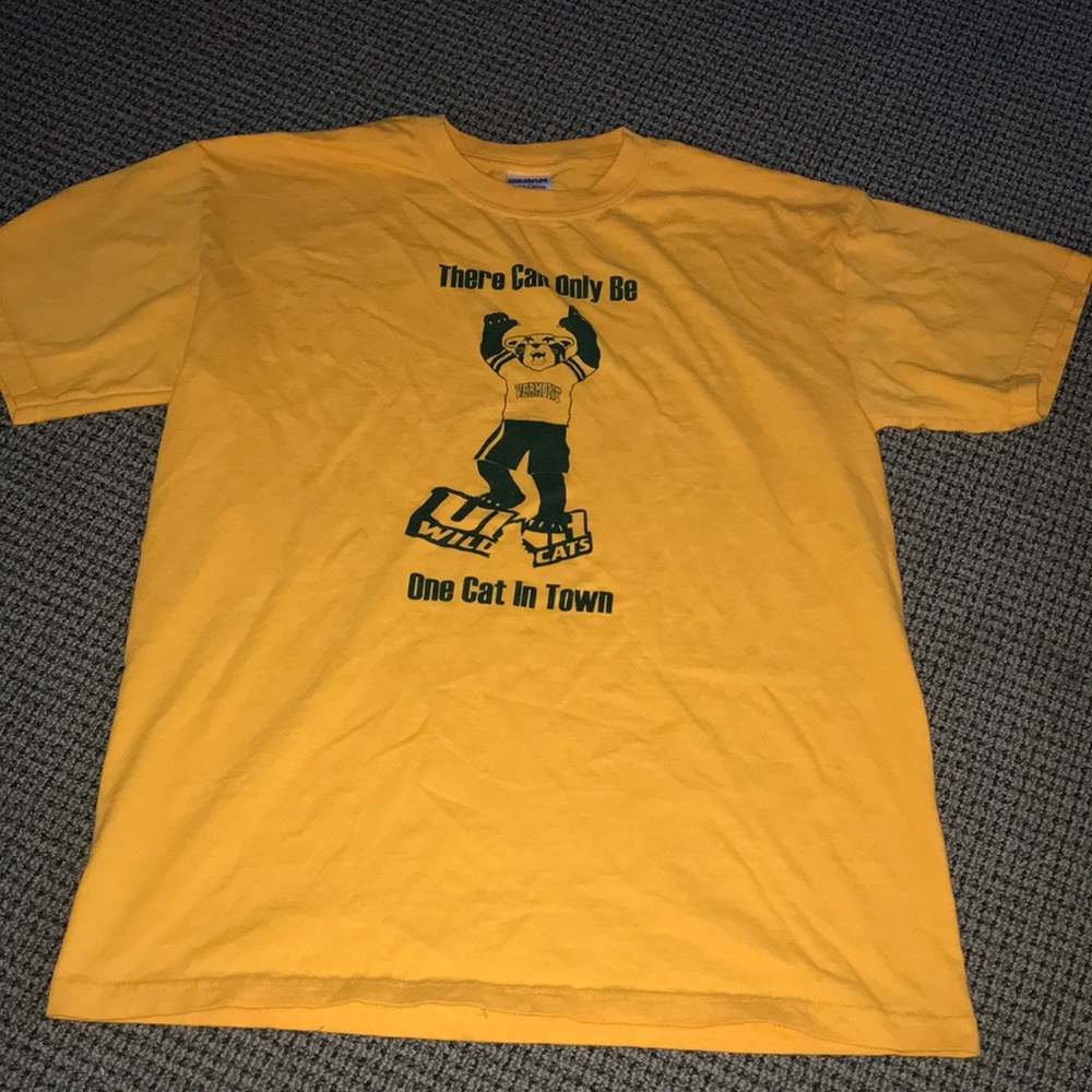 Vermont Catamounts college Goldman Yellow Short-Sleeve Graphic Tee